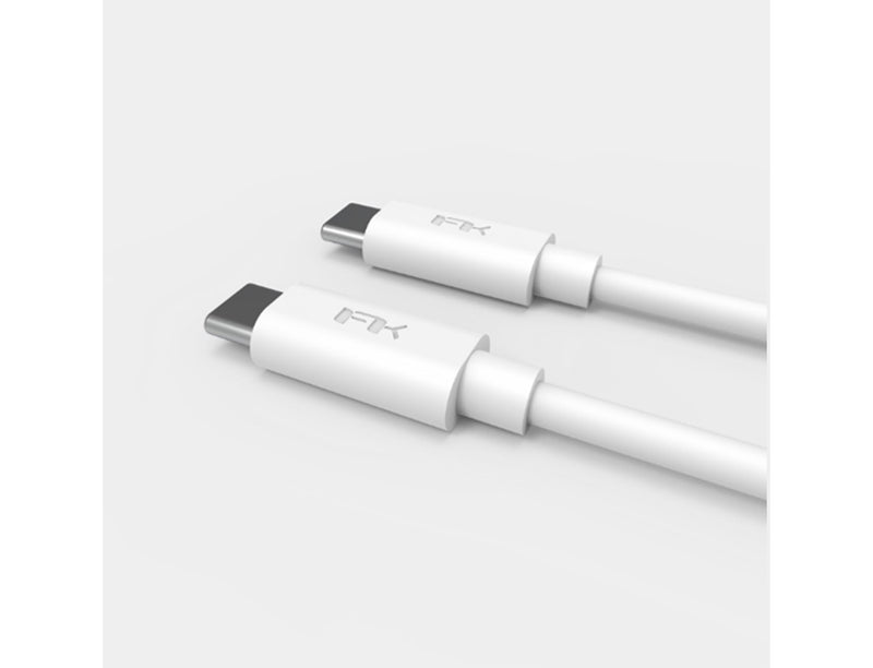 Feeltek USB-C to USB-C Cable 200 cm - TPE - White, Storage & Data Transfer Cables, Feeltek, Telephone Market - telephone-market.com