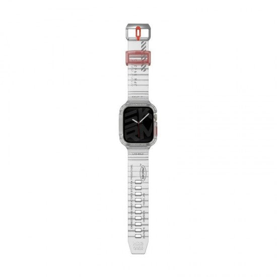 Skinarma Saido 2 in 1 Strap For Apple Watch With Case 45/44MM - Clear, Apple Watch Strap, Skinarma, Telephone Market - telephone-market.com