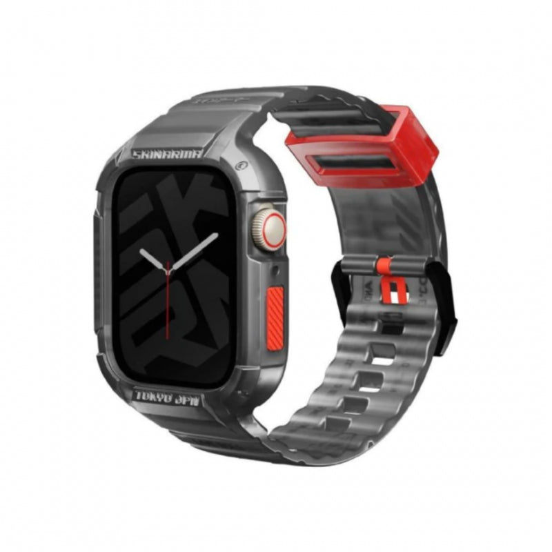 Skinarma Saido 2 in 1 Strap For Apple Watch With Case 45/44MM - Smoke, Apple Watch Strap, Skinarma, Telephone Market - telephone-market.com