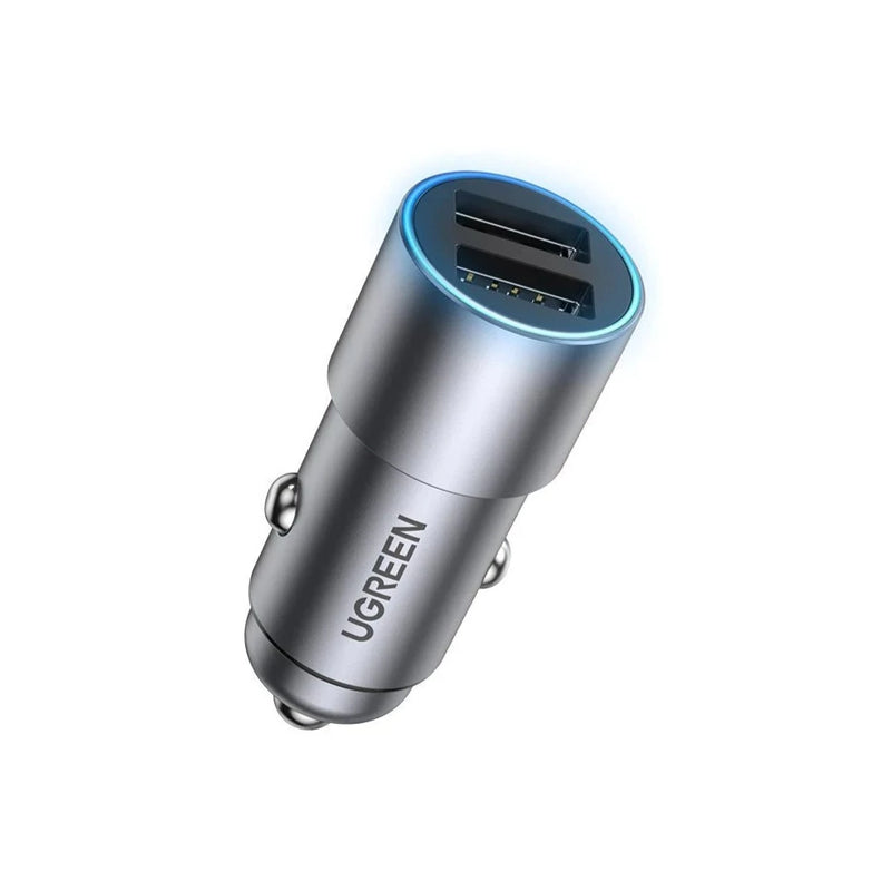 Ugreen Car Charger 24W Dual Port - Space Grey - Telephone Market