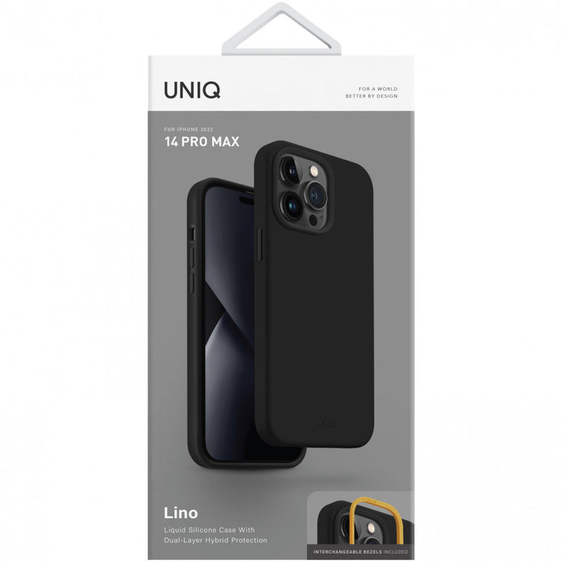 Uniq for iPhone 14 Pro Max Lino HUE Case - Midnight Black, Mobile Phone Cases, UNIQ, Telephone Market - telephone-market.com