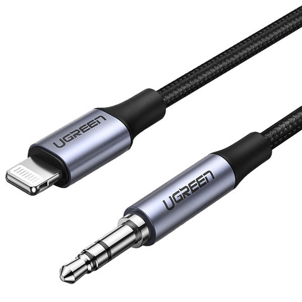 Ugreen Audio AUX Cable Lightning to 3.5mm 1m - Black, Storage & Data Transfer Cables, UGREEN, Telephone Market - telephone-market.com