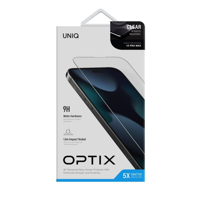 UNIQ for iPhone 14 Pro Max Optix Clear Glass Screen Protector, Screen Protectors, UNIQ, Telephone Market - telephone-market.com