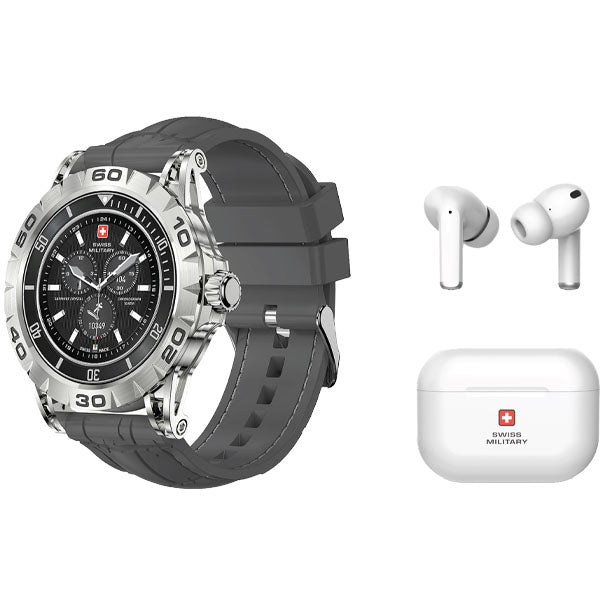 Swiss Military DOM2 Smart Watch Silicon Strap - Grey, Smart Watches, Swiss Military, Telephone Market - telephone-market.com
