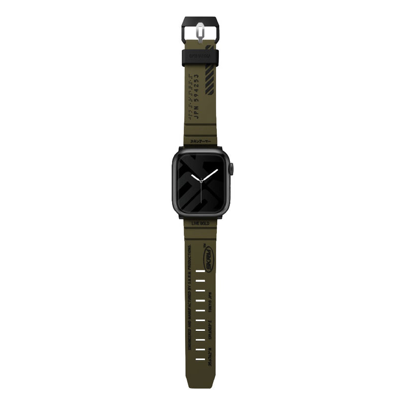 SkinArma for Apple Watch Shokku Band 42/44/45mm - Olive, Smart Watch Band, Skinarma, Telephone Market - telephone-market.com