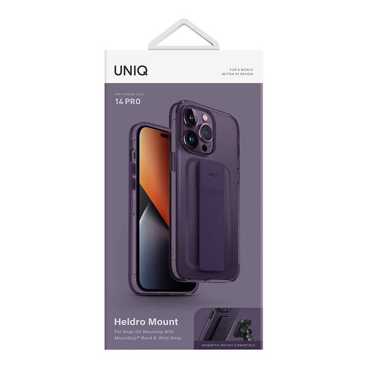 Uniq for iPhone 14 Pro Max Hybrid Heldro Mount Series Case - Fig Purple, Mobile Phone Cases, UNIQ, Telephone Market - telephone-market.com