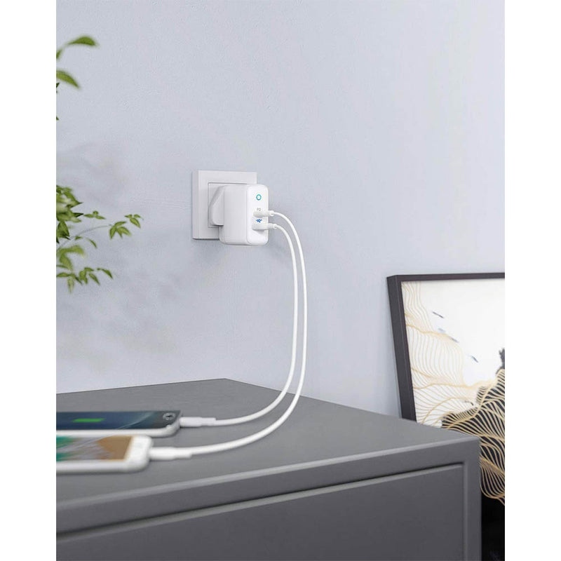 Anker Wall Charger PowerPort PD 35W - White, Power Adapters & Chargers, Anker, Telephone Market - telephone-market.com