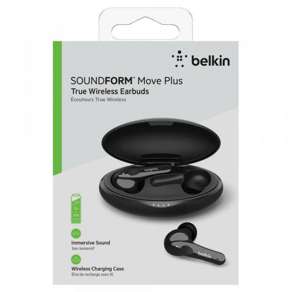 Belkin SoundForm Move True Wireless Earbuds - Black, Headphones & Headsets, Belkin, Telephone Market - telephone-market.com