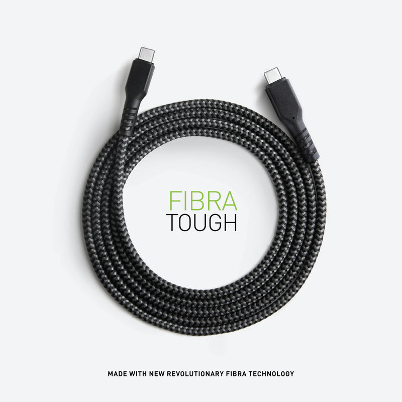Energea PowerLine FibraTough USB-C to USB-C 1.5m - Black, Storage & Data Transfer Cables, ENERGEA, Telephone Market - telephone-market.com