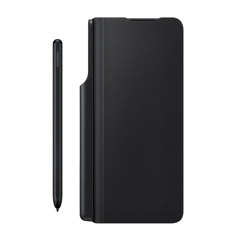 Samsung For Galaxy Z Fold 3 Flip Cover with Pen - Black - Telephone Market