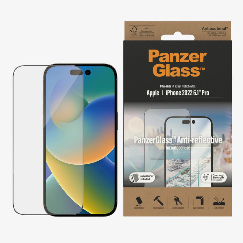 PanzerGlass For iPhone 14 Pro UWF Glass Screen With Applicator - Anti-reflective - Telephone Market