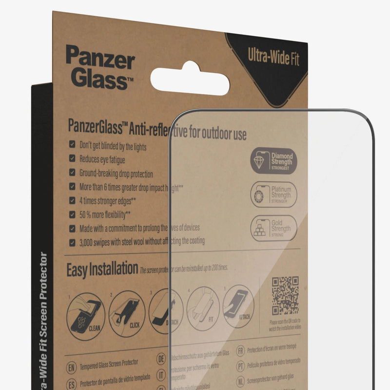 PanzerGlass For iPhone 14 Pro Max UWF Glass Screen With Applicator - Anti-reflective - Telephone Market