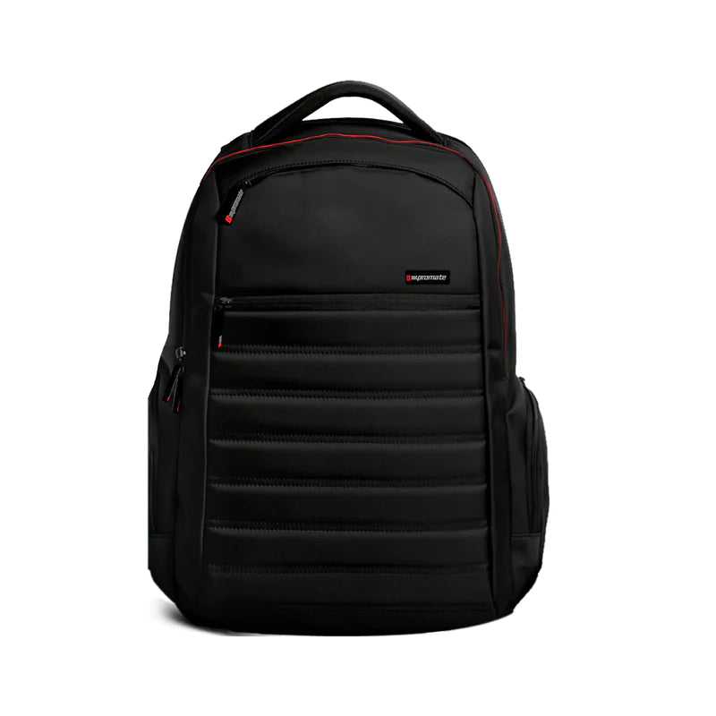 Promate Laptop Backpack with Spacious Design for Laptop 15.6 inch - Black - Telephone Market