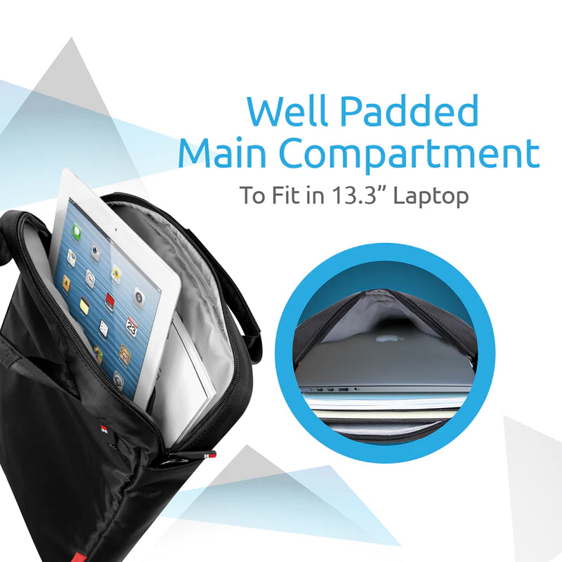 Promate Heavy Duty Bag for Laptop 13.3 inch - Black - Telephone Market