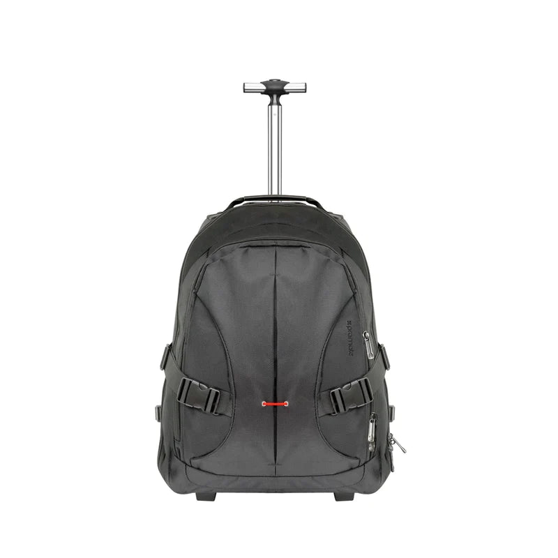 Promate Versatile All-Terrain Trolley Bag with Adjustable Handle for Laptops up to 15.6 inch - Black - Telephone Market