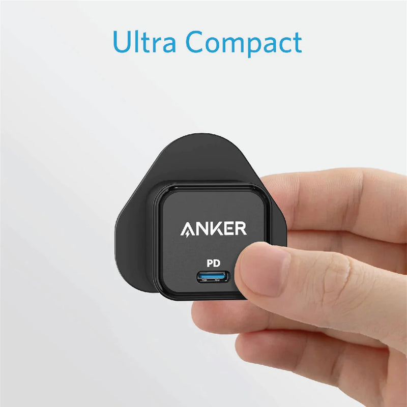 Anker Wall Charger PowerPort III 20W Cube Charger – Black, Power Adapters & Chargers, Anker, Telephone Market - telephone-market.com