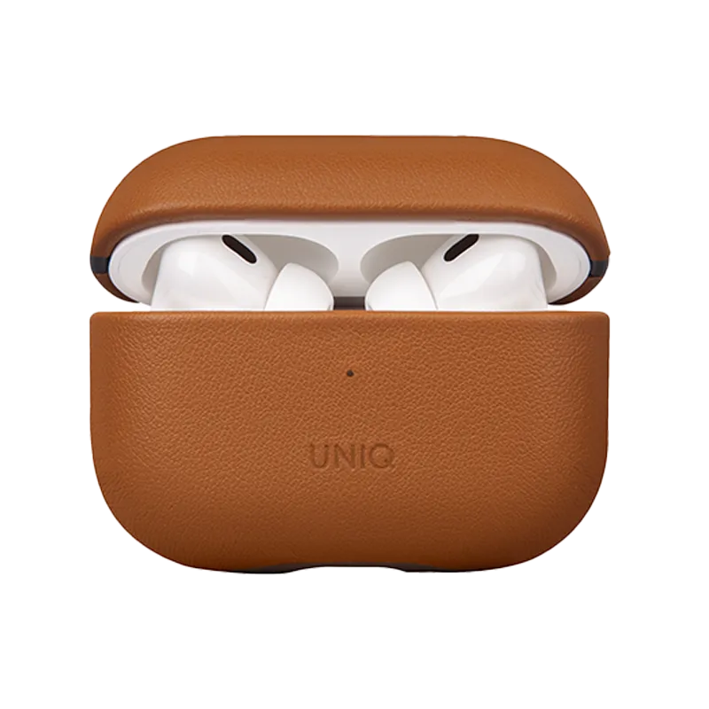 Uniq for Airpods Pro 2 Terra Genuine Leather Snap Case - Toffee Brown, Headphone & Headset Accessories, UNIQ, Telephone Market - telephone-market.com