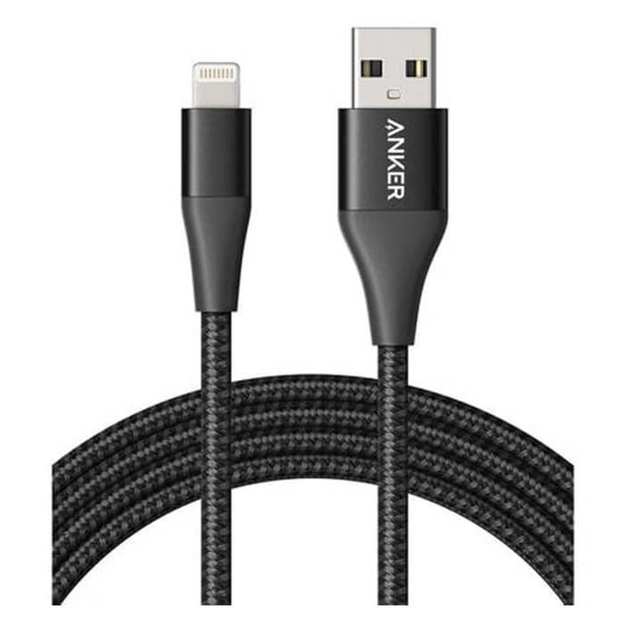 Anker PowerLine+ II USB-A to Lightning 1.8m - Black, Storage & Data Transfer Cables, Anker, Telephone Market - telephone-market.com