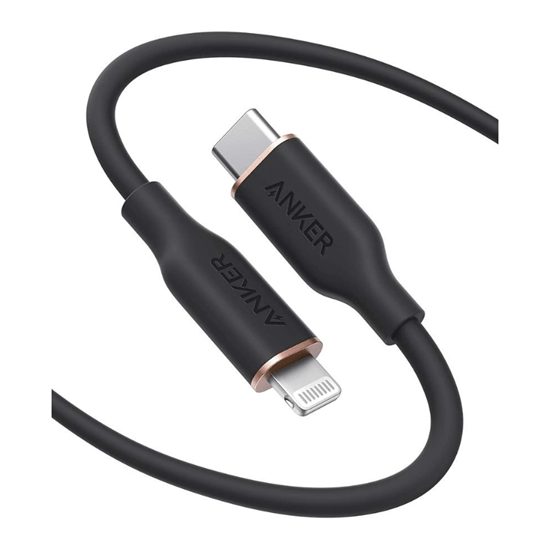 Anker PowerLine III Flow USB-C to Lightning 1.8m - Black, Storage & Data Transfer Cables, Anker, Telephone Market - telephone-market.com