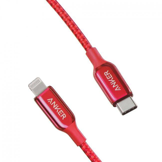 Anker PowerLine+ III USB-C to Lightning Cable 1.8m - Red - Telephone Market