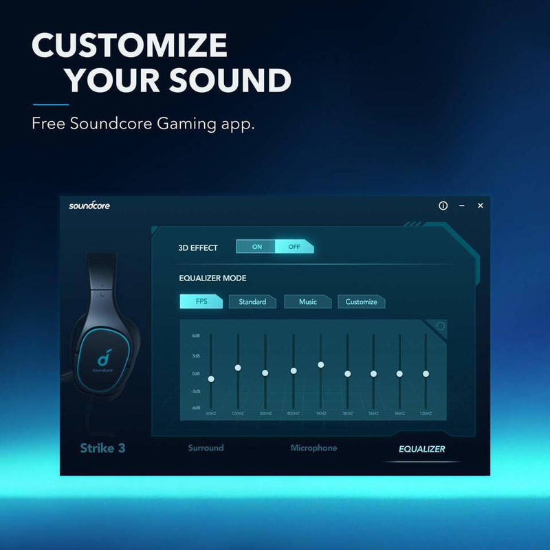 Anker Soundcore Strike 3 Gaming Headset - Black - Telephone Market