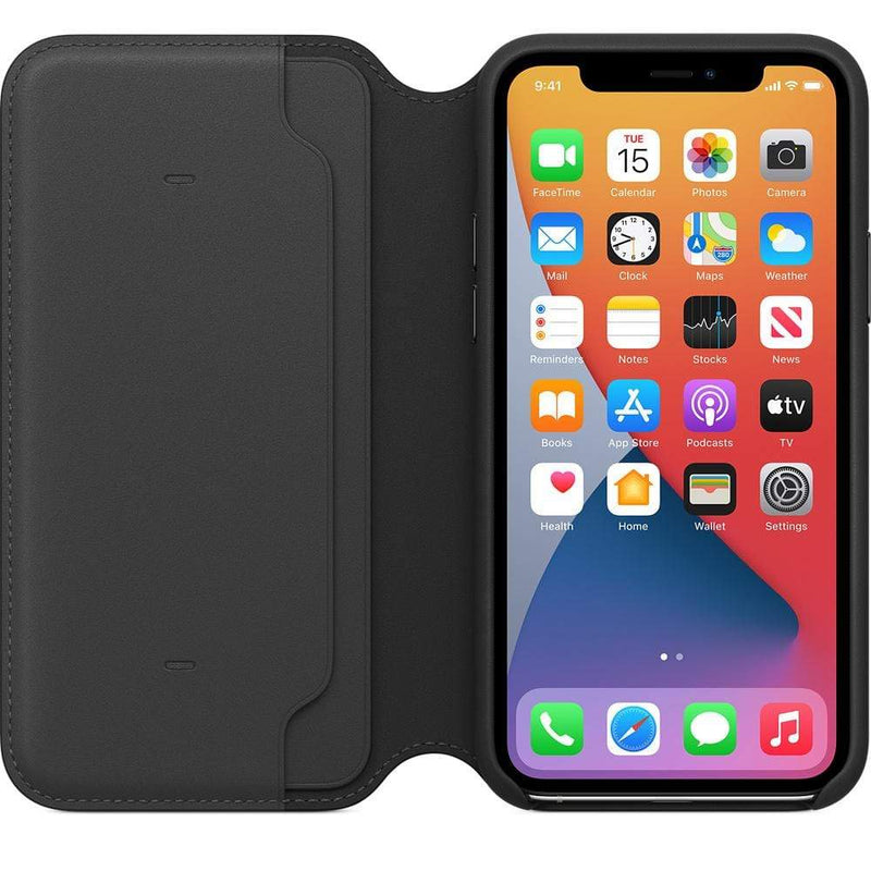 Apple For iPhone 11 Pro Max Leather Folio - Black, Mobile Phone Cases, Apple, Telephone Market - telephone-market.com