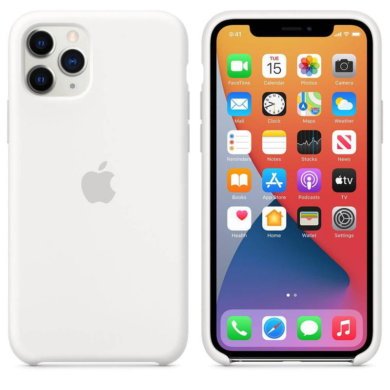 Apple For iPhone 11 Pro Silicone Case - White - Telephone Market