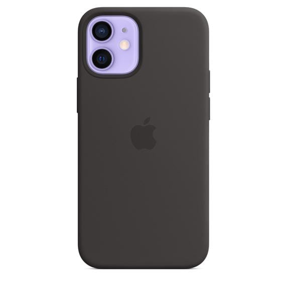 Apple For iPhone 12 mini Silicone Case MagSafe - Black, Mobile Phone Cases, Apple, Telephone Market - telephone-market.com