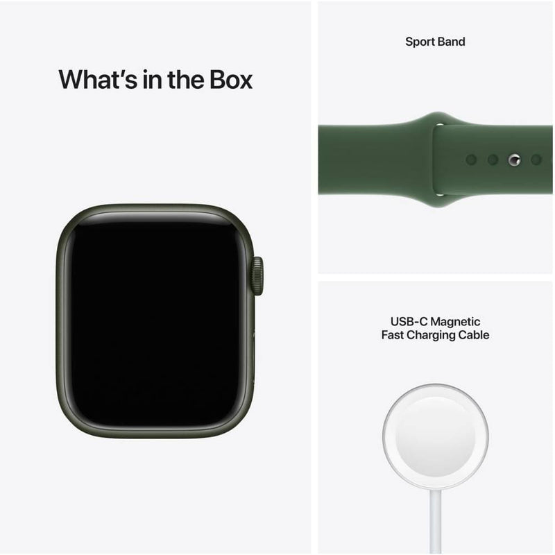 Apple Watch Series 7 Cellular 45mm Green Aluminium Case with Sport Band - Clover, Smart Watches, Apple, Telephone Market - telephone-market.com