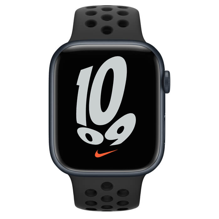 Apple Watch Series 7 Cellular 45mm Midnight Aluminum Case With Nike Sport Band - Black, Smart Watches, Apple, Telephone Market - telephone-market.com