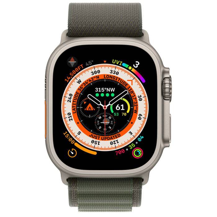 Apple Watch Ultra Cellular 49mm Titanium Case with  Alpine Loop - Green, Smart Watches, Apple, Telephone Market - telephone-market.com