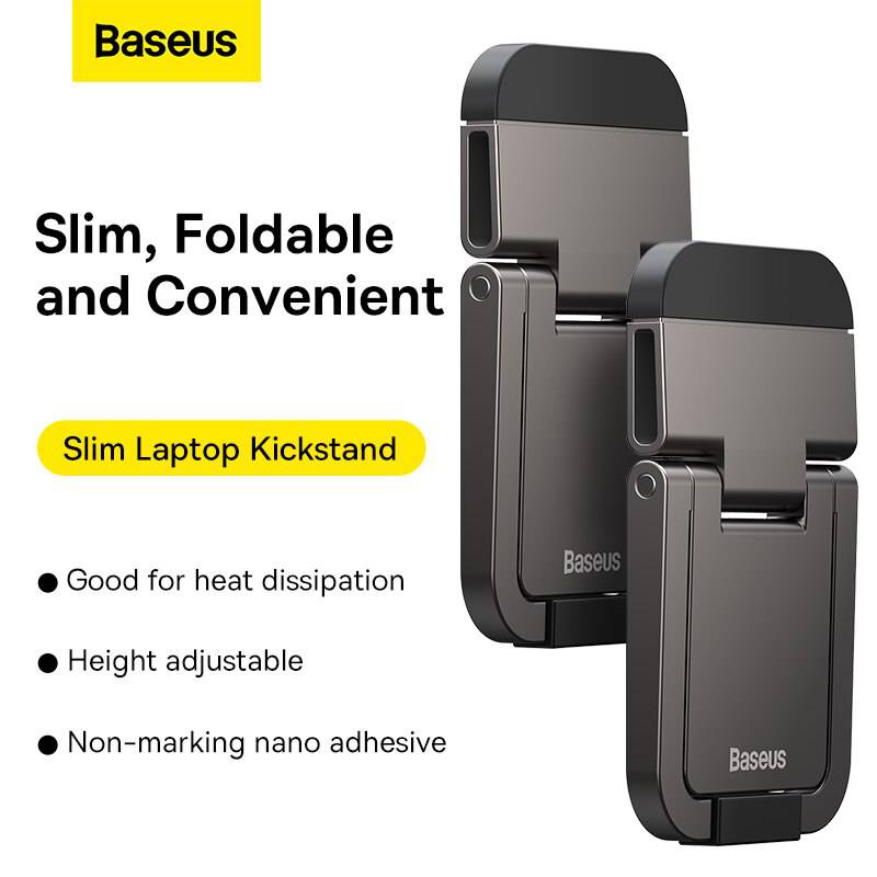 Baseus Slim Laptop Kickstand 2Pcs - Dark Grey, Grips and Handles, Baseus, Telephone Market - telephone-market.com