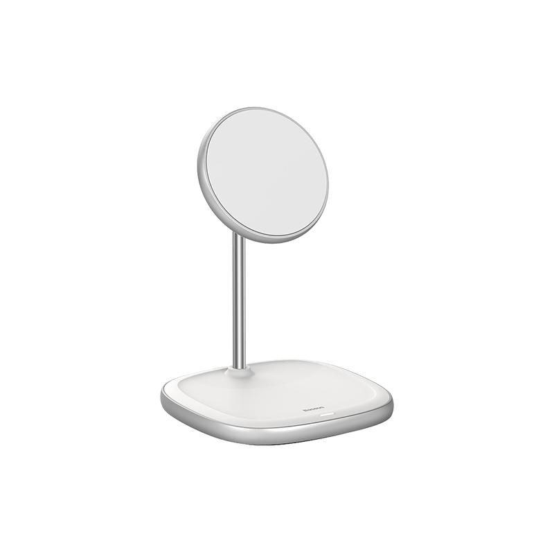 Baseus Wireless Charger Magnetic Desktop - White - Telephone Market