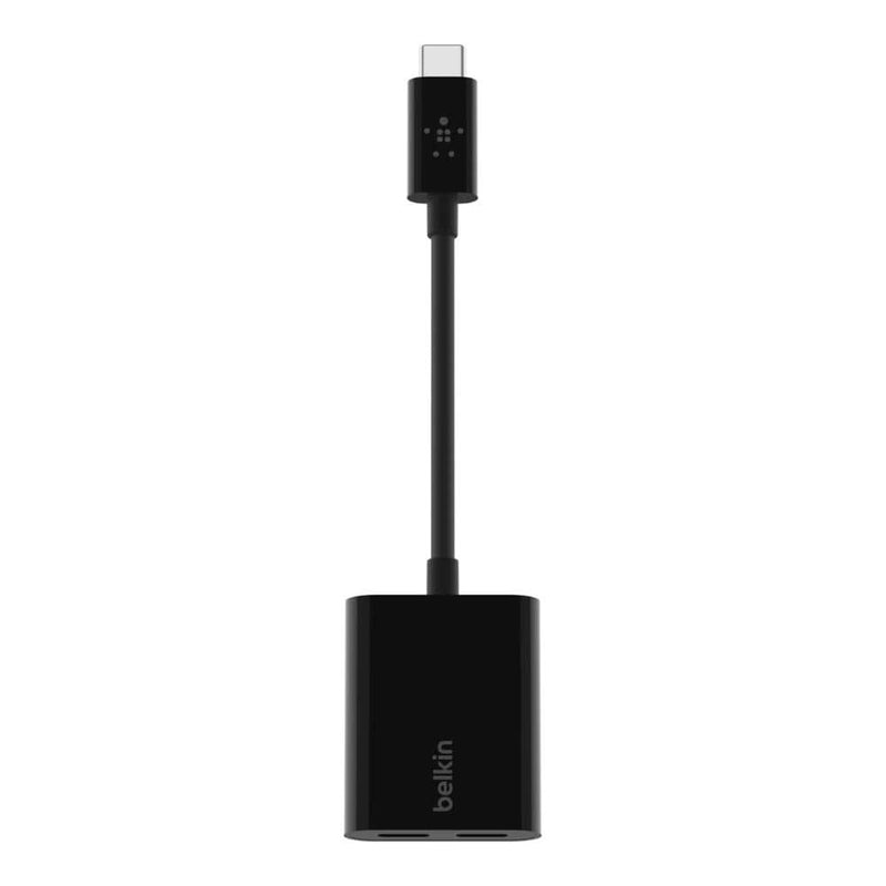 Belkin Adapter Audio + Charge USB-C - Black - Telephone Market