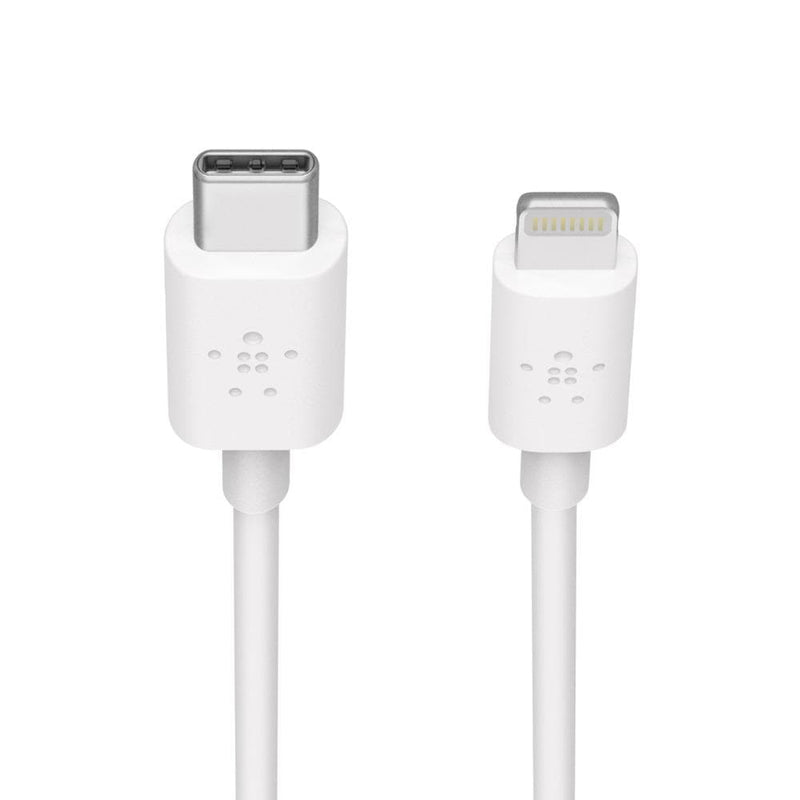 Belkin PowerLine Boost USB-C to Lightning 1.2m - White - Telephone Market