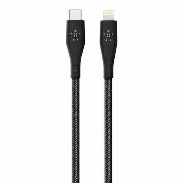 Belkin PowerLine Duratek Plus USB-C to Lightning 1.2m - Black - Telephone Market