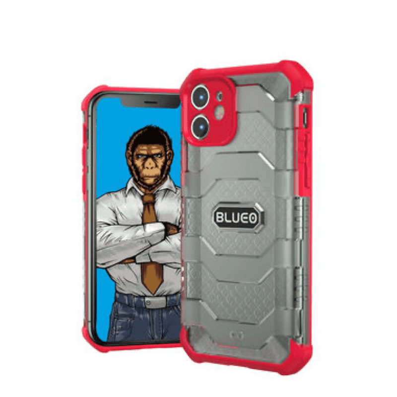 Blueo For iPhone 11 Armor Shock Case - Red - Telephone Market