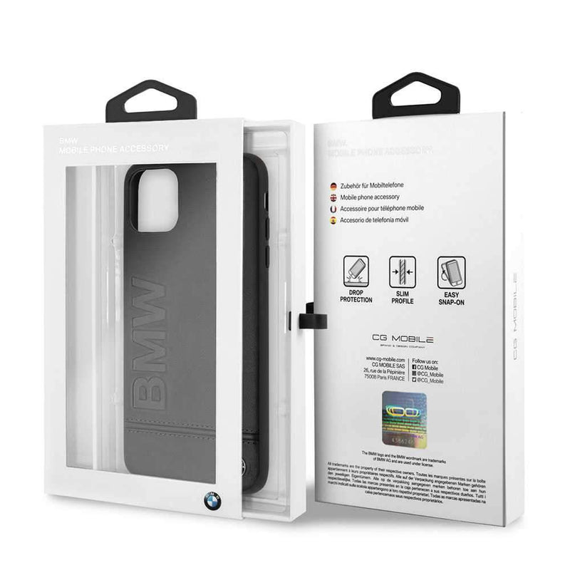 BMW For iPhone 11 Leather Hard Case - Black - Telephone Market