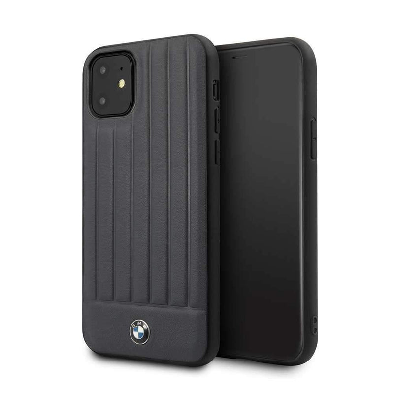 BMW For iPhone 11 Leather Hard Lines Case - Navy - Telephone Market