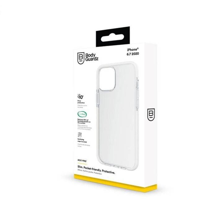 BodyGuardz For iPhone12 Pro Max Ace Pro Case - Clear White - Telephone Market