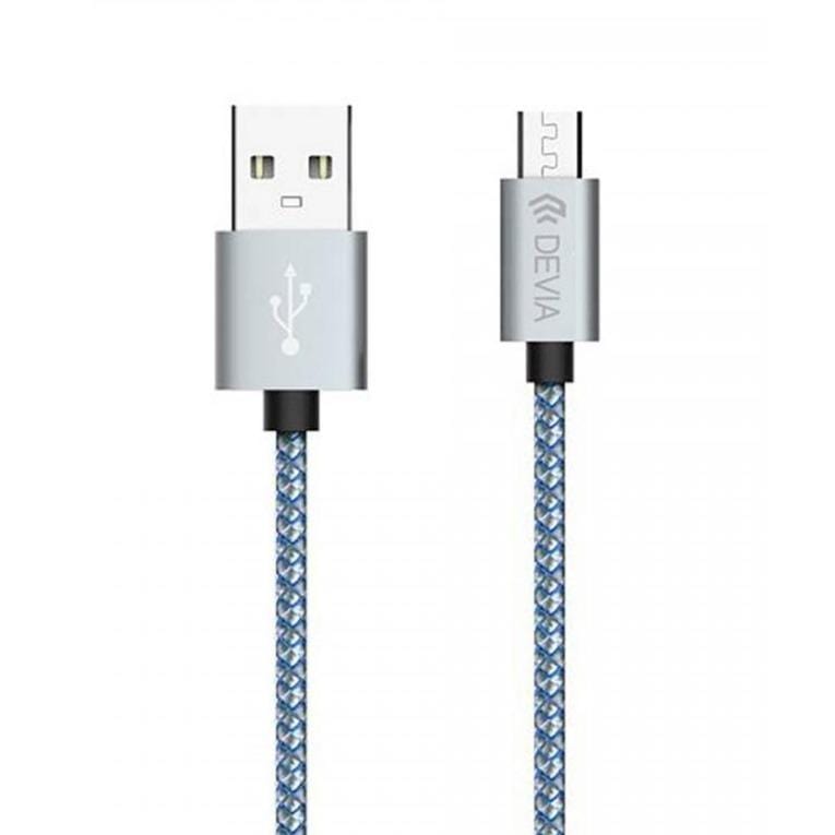 Devia PowerLine USB-A to Micro 1m - Blue - Telephone Market