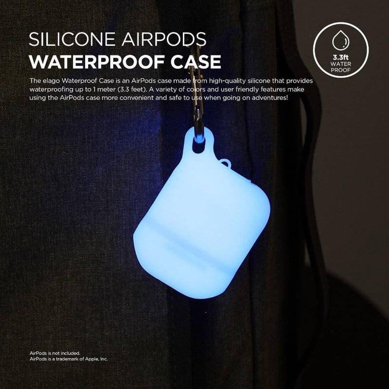 Elago Airpods Case Hang Waterproof - Nightglow Blue - Telephone Market