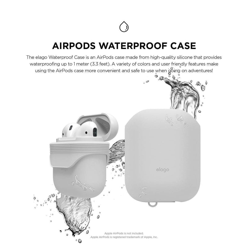Elago Airpods Case Hang Waterproof - White - Telephone Market