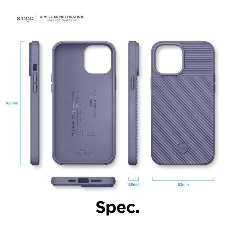 Elago For iPhone 12 Pro Max Cushion Case - Lavender Grey - Telephone Market