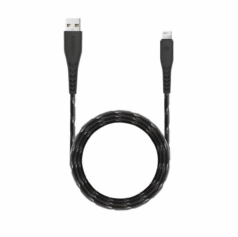 Energea PowerLine Nyloflex USB-A to Lightning 3m - Black - Telephone Market