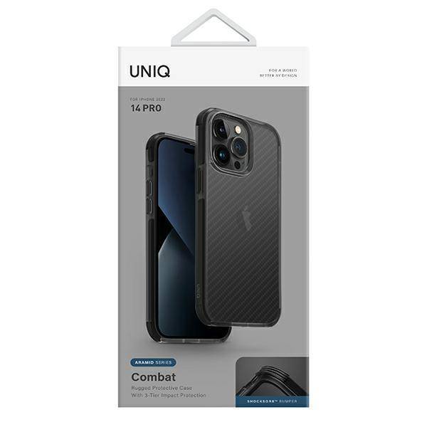 Uniq for iPhone 14 Pro Combat Case - Carbon Black, Mobile Phone Cases, UNIQ, Telephone Market - telephone-market.com