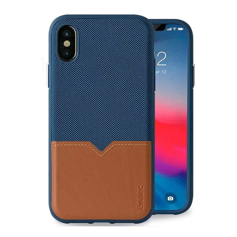 Evutec For iPhone Xs Max with Vent Mount - Blue Saddle - Telephone Market