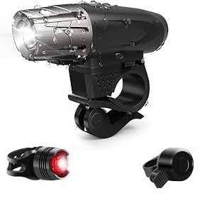 Front Bike Lights USB Rechargeable, LED Super Bright, Detachable Easy Mounting Clamp, COB - Telephone Market