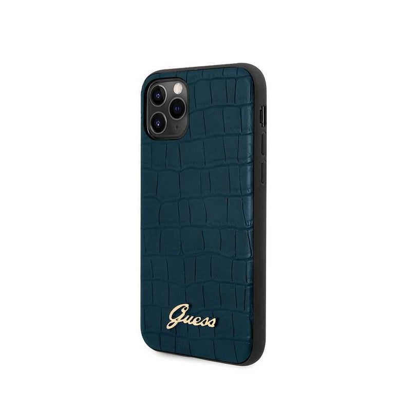 Guess For iPhone 11 Pro Croco Pattern Case - Blue - Telephone Market