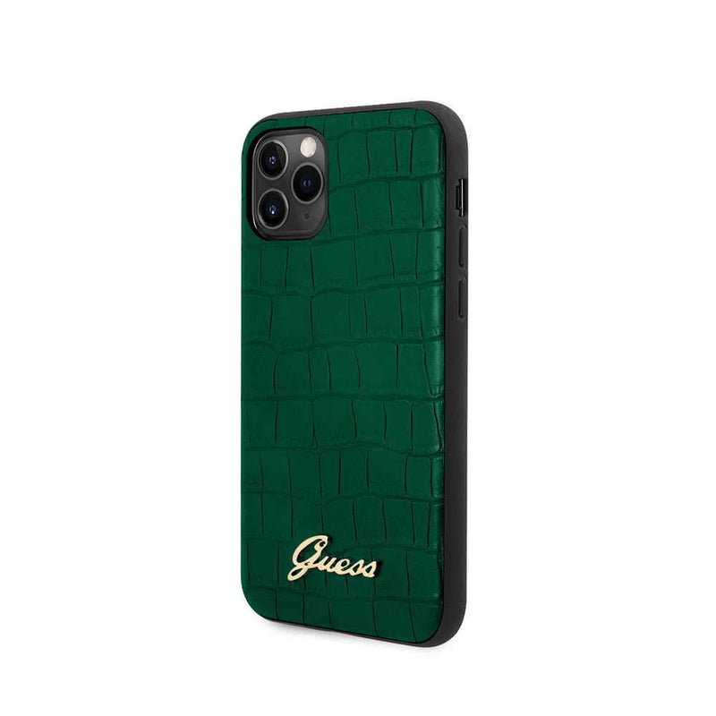 Guess For iPhone 11 Pro Croco Pattern Case - Dark Green - Telephone Market